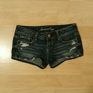 American Eagle Dark Blue Jean Shorts